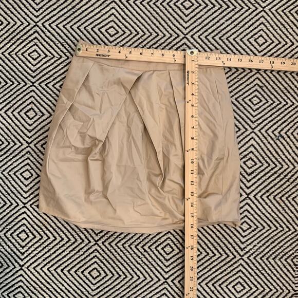 J Crew Tan Beige Lunette Tulip Pleated Mini Skirt 2 XS Extra Small - Picture 10 of 10